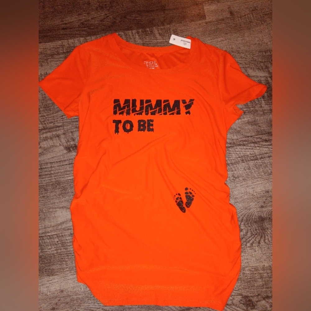 Maternity Halloween Mummy to be pregnancy shirt size Large NWT